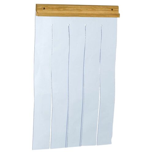 Porte niche à chien en bois avec lamelles PVC taille 4 (80 x 50 cm)