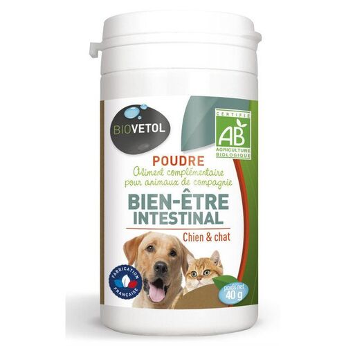 Poudre bien-être intestinal pour chien et chat 40g - Biovetol