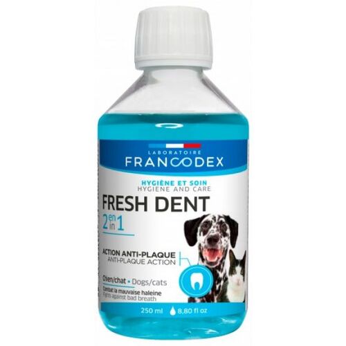 Soin dentaire Fresh dent 2 en 1 pour chien et chat 250ml - Francodex